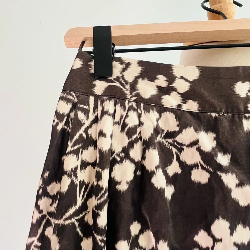 Anthropologie Moulinette Soeurs Silk Blend Floral A-Line Skirt - Picture 2 of 8